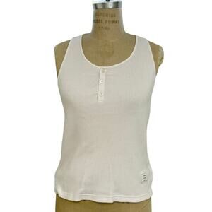 Thom Browne White Rib Tank‎ Womens Size 0 Made in Japan